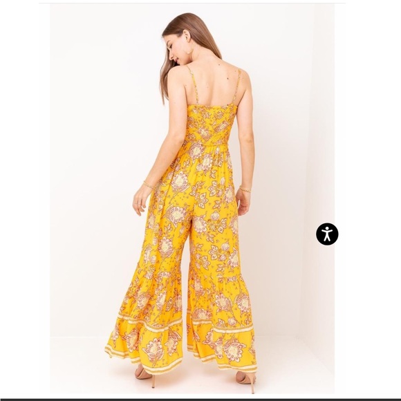 NWT Free People Little Of Your Love Jumpsuit in Marigold Combo - Picture 10 of 16